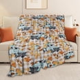 thumbnail image 6 of Fall Throw Blanket Fall Decor Blanket Autumn Pumpkin Leaves Farmhouse Truck Flannel Fleece Throw Blanket for Couch Super Warm Cozy Plush Lightweight Seasonal Bedding Blanket for Kids Adults 40"x50", 6 of 6