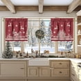 thumbnail image 4 of Christmas Kitchen Curtains and Valances Set of 3,Red Christmas Elk Snowflake Christmas Kitchen Decor, Winter Xmas Curtains and Valances Short Curtain Set for Kitchen Bedroom Holiday Decor 24 Inch, 4 of 6