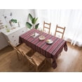 thumbnail image 6 of Rectangle Polyester Tablecloth Vintage Printed and Spill Proof Water Resistant Table Cover for Home and Kitchen (Boho Red, 55"x70"), 6 of 6