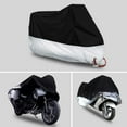 thumbnail image 4 of Motorcycle Cover, Waterproof Motorcycle Cover All Weather Outdoor Protection,Oxford , Fit for Length 96" Motors, Blak and Silver, 4 of 7