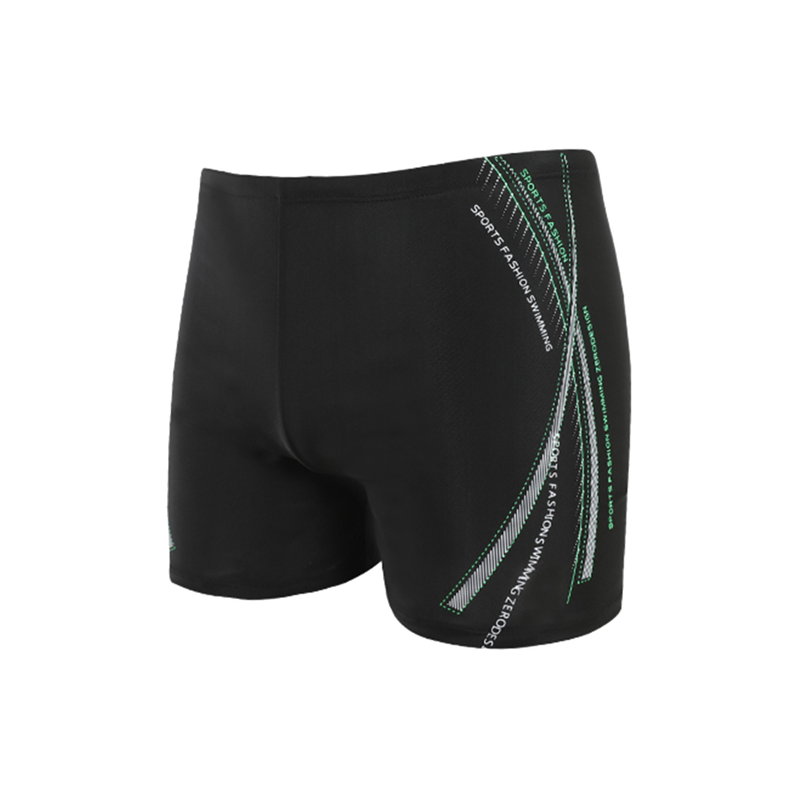 Zlekejiko Printing Swimming Line Trunks Men's Breathable Briefs Beam