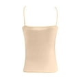 thumbnail image 4 of Suspender Vest Female Yoga Bottoming Underwear Athletic Tops for Women Loose Fitted Cropped Shirt Camisole Stretchy Back Cropped Tops Polyester Top Women Asymmetric Tunic 4x Camisoles for Women, 4 of 5