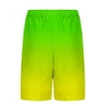 thumbnail image 3 of Hvot&aat Mens Trendy Ombre Printed Shorts Quick-Dry Lightweight Stretch Pants Elastic Waist Beach Shorts, 3 of 5