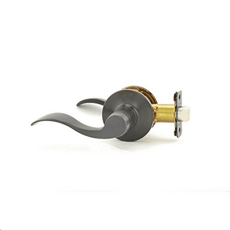 London Bronze Finish MaxGrade 100LON11H London Wave Style Passage Lock Aged Bronze Finish with Adjustable Backset and Radius Strike ()