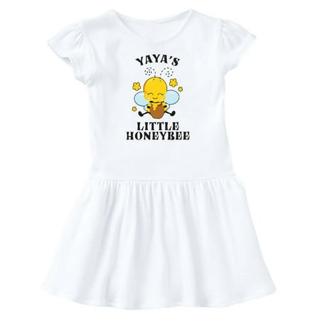 

Inktastic Cute Bee Yaya s Little Honeybee with Stars Gift Baby Girl Dress