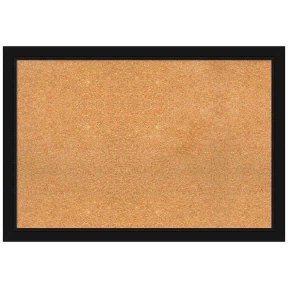 Amanti Art Natural Cork Board Framed Avon Black Bulletin Board 39 in. x 27 in.