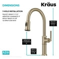 thumbnail image 4 of KRAUS Allyn Traditional Industrial Pull-Down Single Handle Kitchen Faucet in Brushed Gold, 4 of 7