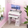 30Inch Small Computer Desk for Small Spaces, Computer Desk with Shelves
