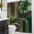 thumbnail image 4 of Sage Green Shower Curtain 72Wx72L Inches, Abstract Bohemian Mid Century Bathroom Curtains, 4 of 7