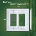 thumbnail image 2 of Funkiim 2 Gang Natural Bamboo Fiber White Beadboard Decorator/Rocker Switch Plate (2 Pack), 2 of 6