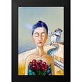 thumbnail image 2 of West, Ronald 11x14 Black Modern Framed Museum Art Print Titled - Tuscan Girl with Roses, 2 of 5