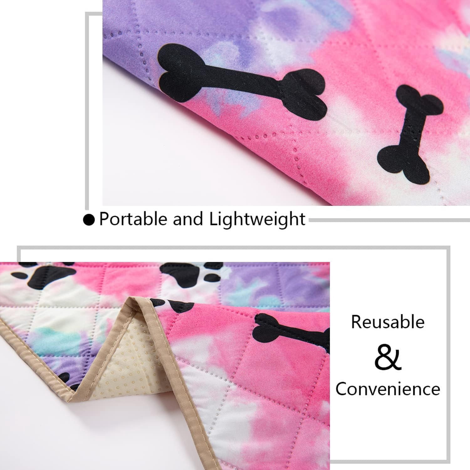 Dog Crate Pads Dog Pee Pads Rugs Washable Dog Pads, Non Slip Puppy Pee Pads for Small Dogs, Waterproof Pet Pad Rug, Dog Whelping Training Pads for Dogs, 2 Pieces, 20"x30"