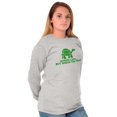 thumbnail image 3 of Always Late Worth Wait Funny Turtle Plus Size Long Sleeve Graphic Tee Shirt Brisco Brands 3X, 3 of 5