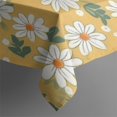 thumbnail image 4 of Yellow Daisy Flower Pattern Rectangle Tablecloth 60"x120",Waterproof Polyester Rectangle Table Cloth, Wipeable Spillproof Polyester Tablecloth for Dining, Camping, Indoor and Outdoor, 4 of 6