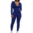 thumbnail image 2 of LYXSSBYX 2 Piece Outfit for Women Fall and Spring Fashion Women Lady Split 2 Piece Sports Suit Set Casual Color Suit, 2 of 4