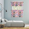 thumbnail image 5 of Easter Bunny Kitchen Curtains Sets for Windows 24 Inch Length, Spring Pink Flowers Rabbit Pastoral Botanical Rod Pocket Window Treatments Tier Curtains and Valances Set for Bedroom/Bathroom, 5 of 8