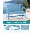 thumbnail image 6 of SERWALL Outdoor Bench for 2-Person, Weather-Resistant HDPE with Aluminum Reinforcement, Supports 660 lbs, Comfortable Seating for Patio, Garden, and Porch, 6 of 9