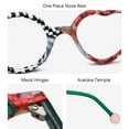 thumbnail image 6 of HEPIDEM Multicolor Acetate Glasses Frame Women Round Heart Eyeglasses Optical Spectacles ( 9377 Matte Colorful ), 6 of 9