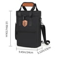 thumbnail image 3 of Portable Insulated Wine Cooler Bag - Leakproof Travel Tote with Shockproof Padding for Wine Bottles, Ideal for Picnics, Camping, and Outdoor Adventures Black, 3 of 8