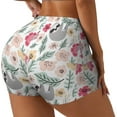 thumbnail image 2 of Wukai Cute Cartoon Sloth Print Pack Biker Shorts for Women Yoga Workout Gym Running Scrunch Active Shorts-XX-Large, 2 of 8