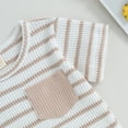 thumbnail image 4 of Bagilaanoe 2pcs Newborn Baby Boy Girl Shorts Set Short Sleeve Stripe Print T Shirt Tops + Shorts 6M 12M 18M 24M Infant Casual Summer Clothes, 4 of 7