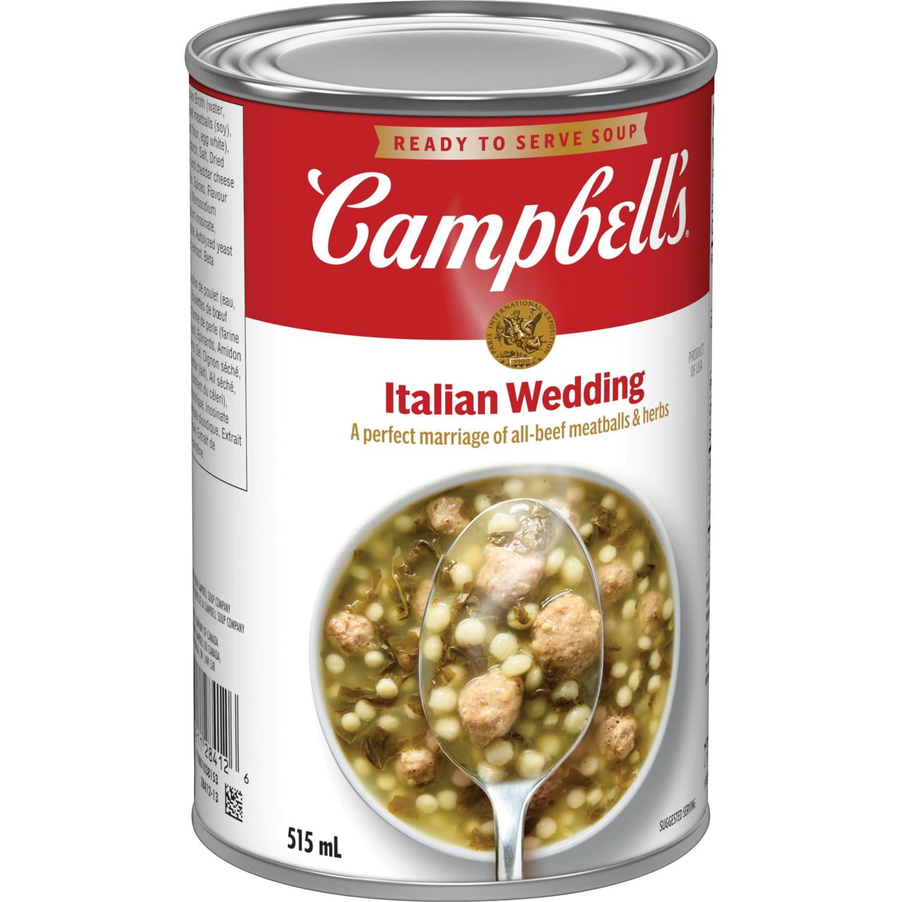 Campbell's® Ready to Serve Italian Wedding Soup, Shelf Stable, Ready to Serve Soup (515 mL)
