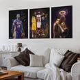 3PCS Basketball Superstars Lebron Kobe And Gigi Home Decor Poster Wall ...
