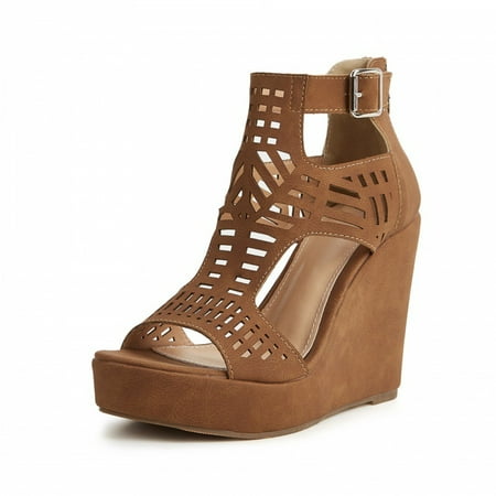 

Sandals for Women Platform Wedge Ankle Buckle Sandals with Strap Bowknot Summer Beach Sandals Open Toe Cutout Platform