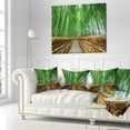 thumbnail image 3 of Designart Path to Bamboo Forest - Landscape Photography Throw Pillow - 18x18, 3 of 5