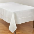 thumbnail image 1 of SARO 1064.W67104B Nappe Design Tresse Brodée 67 x 104 Po - Blanc, 1 of 2