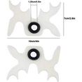 thumbnail image 2 of 4pcs Billiard Pool Cue Stick Plastic Slip-On Portable Moosehead Bridge Head(White,Black), 2 of 5