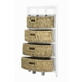 thumbnail image 2 of Corner Storage Cabinet W/ 4 Hyacinth Baskets - Wood Mdf, Water Hyacinth, 2 of 2
