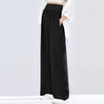 thumbnail image 4 of Purcolt Women's Maternity Wide Leg Yoga Pants Stretchy High Waist Loose Fit Over The Belly Pants Summer Casual Soft Work Office Pregnancy Pants, 4 of 7