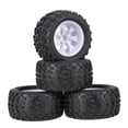 thumbnail image 4 of Neumáticos RC de 4 piezas, repuesto de actualización de llanta de rueda de neumático de goma para pieza todoterreno de carreras 1:10 blanco Baoblaze rc ruedas y neumáticos, 4 of 4