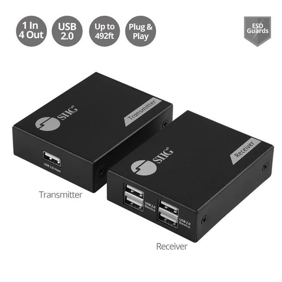 4-Port USB 2.0 Hub Extender