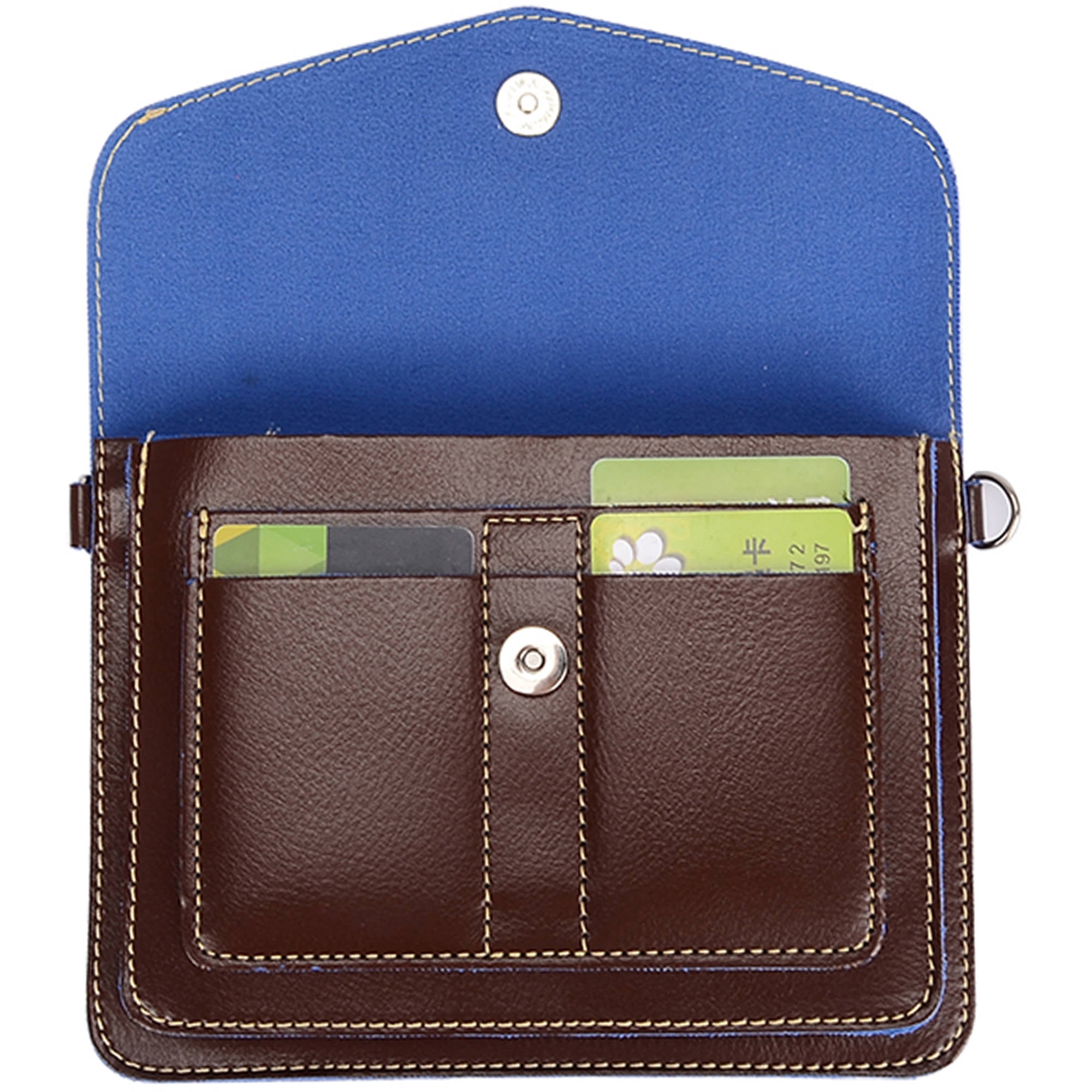 SumacLife Handy Faux Leather Protective Horizontal Wallet Carrying Case Purse bag with Shoulder Strap fits up to 6", 6.25" XL sized phones