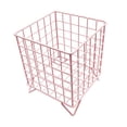 thumbnail image 2 of Cesta de almacenamiento de hierro, práctico organizador de escritorio para baño, dormitorio y oficina. Rosa, 2 of 9