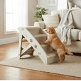 thumbnail image 3 of Escalera para Perro y Gato Mascota Antideslizante Antiderrapante Plegable 4 niveles Resistente 39x64x50cm Color Gris, 3 of 10