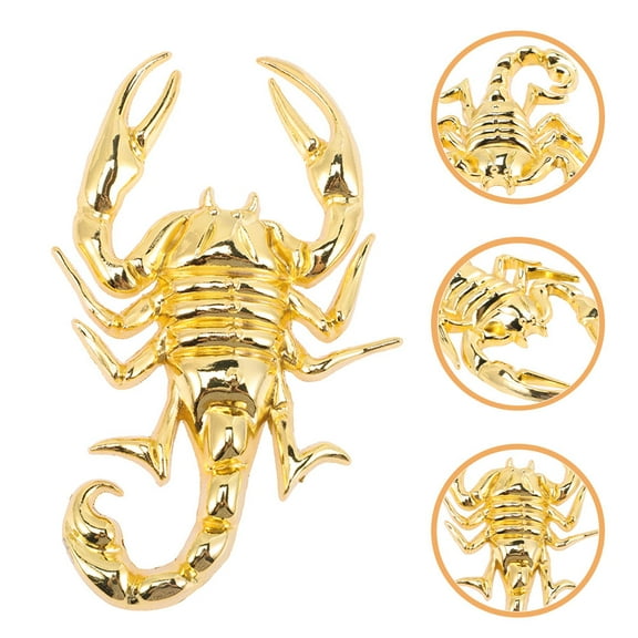 UNOMOR 4PCS Car Bumper Stickers Car Decal Sticker Zinc Alloy 3D Scorpion Shape for Men and Women