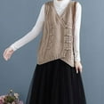thumbnail image 4 of Qarigey Manténgase elegante y cómodo en un suéter clásico, chaleco de punto esencial a la moda, cárdigan Prendas para la parte del cuerpo Beige, 4 of 6