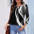 thumbnail image 2 of PuLe Women's Top Womens Tops Dressy Casual Fall Fashion Button Up V Neck Long Sleeve Shirts Loose Solid Basic Tees Shirt Blouses, 2 of 5