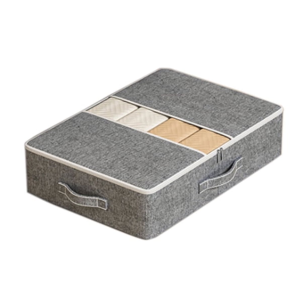 Bolsa de almacenamiento de ropa con cremallera para edredones, mantas, ropa de cama. Organizador de tela transpirable con ventana transparente. Contenedor plegable portátil para el hogar, dormitorio,