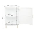 thumbnail image 7 of TMS Jenica Corner Cabinet with Faux Marble Top, White, 7 of 7