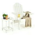 thumbnail image 2 of Gymax 2PC Patio Folding Adirondack chair Side Table Cup Holder Poolside White, 2 of 10
