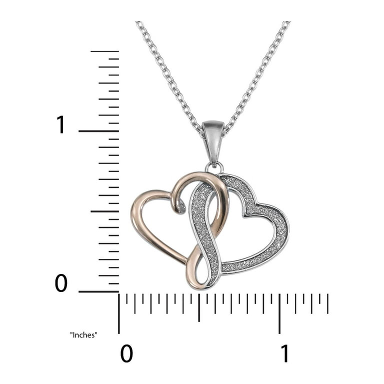 Hallmark double heart necklace deals