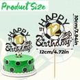 thumbnail image 2 of Decoración para tartas FUNCANDLE Soccer con purpurina dorada para cumpleaños número 11, 2 of 7