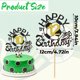 thumbnail image 2 of Cake topper FUNCANDLE de fútbol con glitter dorado para 7.º cumpleaños, 2 of 7