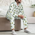 thumbnail image 7 of Honeii Cute Avocado Yoga Pattern Mens Pajamas Set,2pcs Men's Lounge Long Sleeve Sleep Shirt and Pajama Bottoms Sleepwear Set,Mens Pjs Sets-Large, 7 of 7