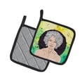thumbnail image 2 of Carolines Treasures Aquarius Zodiac Sign Pair of Pot Holders 7.5HX7.5W multicolor, 2 of 3