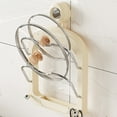thumbnail image 7 of Shoreew Kitchen Pot Lid Holder with Suction Cup Multi-layer Design Easy Installation Wall Mounted Cutting Board Holder Pan Cover Organizer Rack, 7 of 7